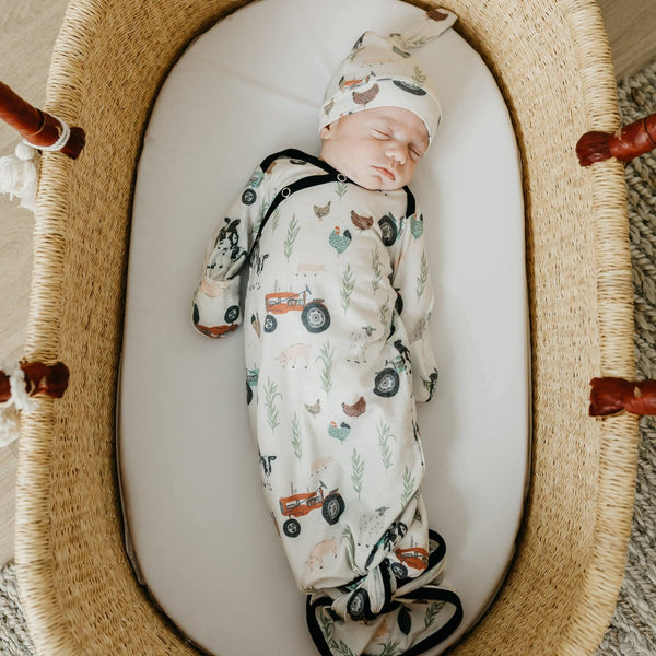 Newborn Knotted Gown - Jo