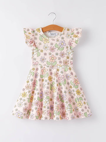Daisy Fly Sleeve Dress