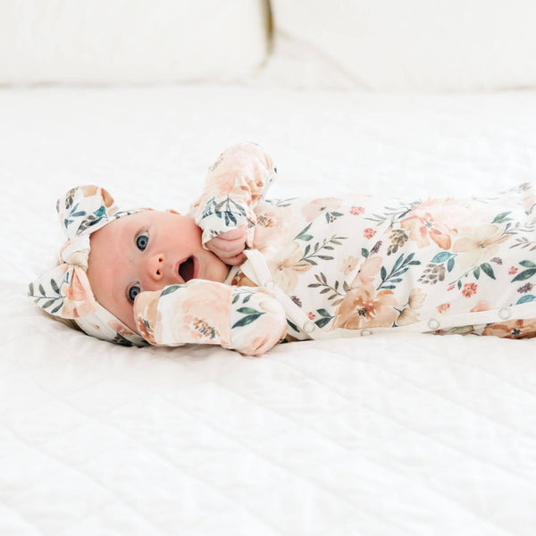 Newborn Knotted Gown - Autumn