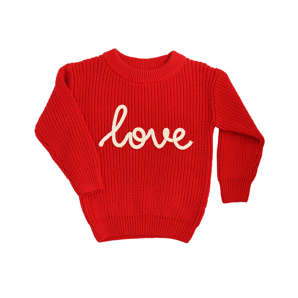 Love Red SWEATER Valentines Baby Toddler Kids Clothing Top