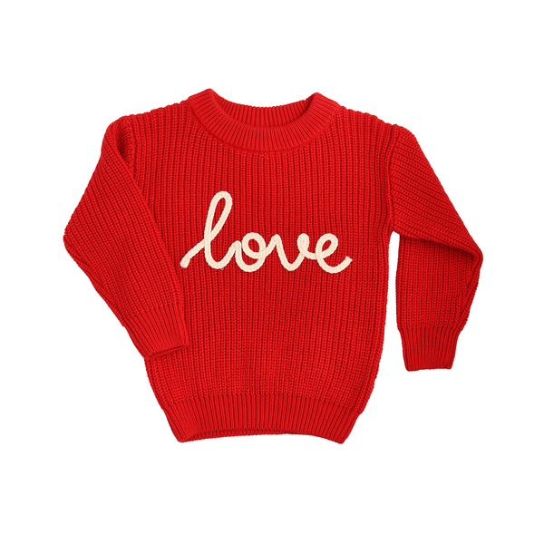 Love Red SWEATER Valentines Baby Toddler Kids Clothing Top