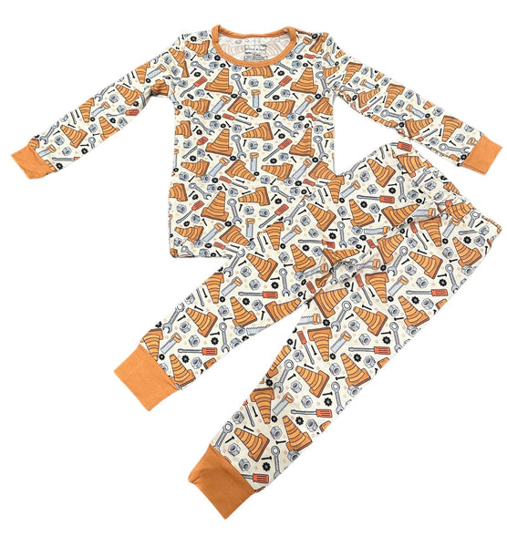 Construction Job Site Bamboo Pajama Set