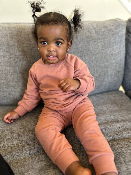 Joggers- Baked Clay: Buttery soft organic cotton pants