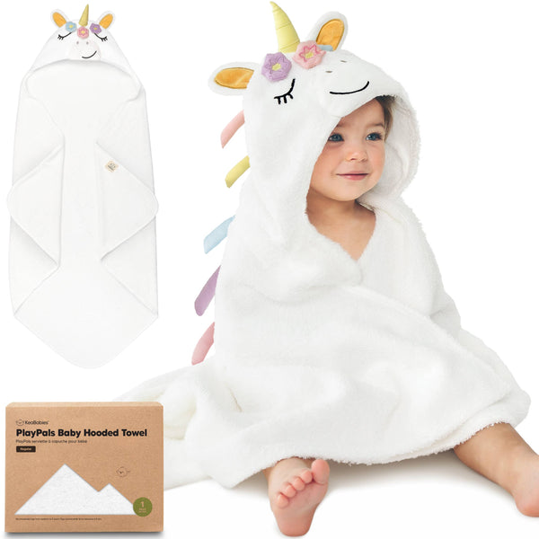 Playpals Hooded Baby Bath Towels for Newborn