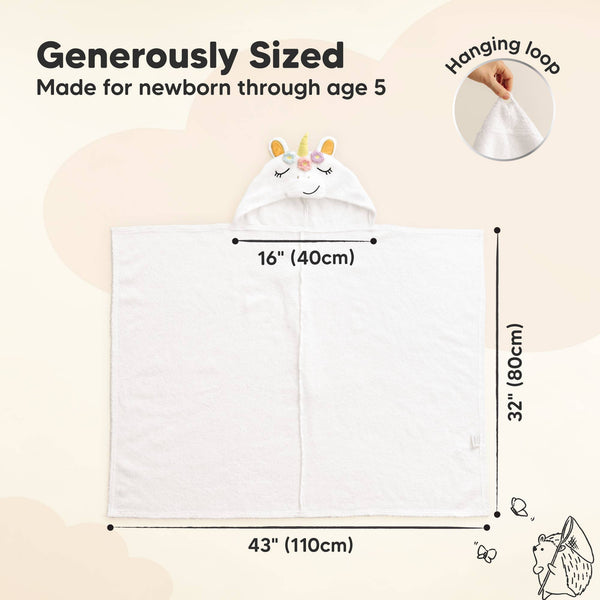 Playpals Hooded Baby Bath Towels for Newborn