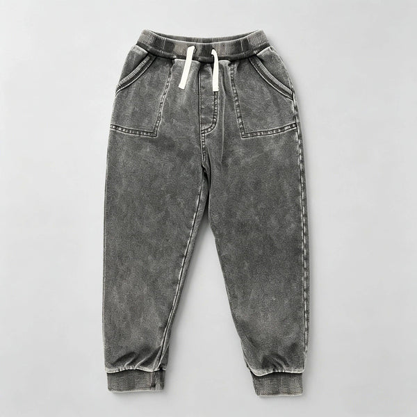 Dark Wash Charcoal Gray Joggers