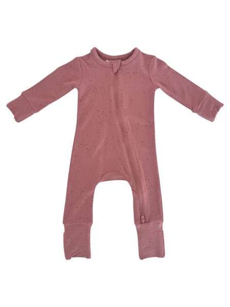 Mauve Speckle / 2-Way Zip Romper