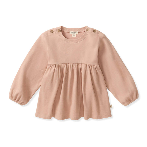 Pink Feldspar Button Neck Tunic
