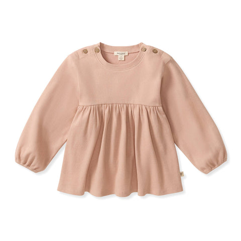 Pink Feldspar Button Neck Tunic