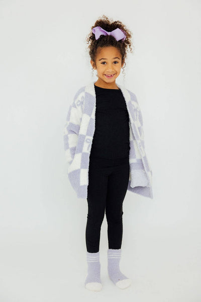 Lavender/Coconut Sporty Cozy Socks