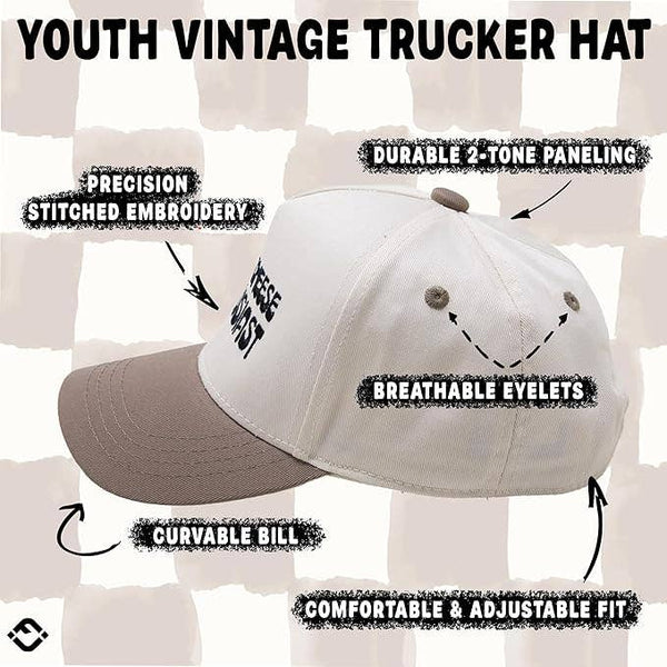Kids/Baby 2-Tone Cap: Mac & Cheese Enthusiast - Khaki/Beige