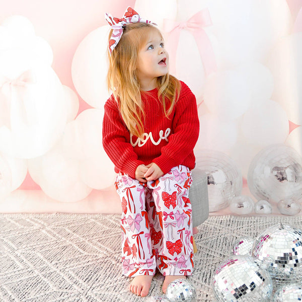 Love Red SWEATER Valentines Baby Toddler Kids Clothing Top