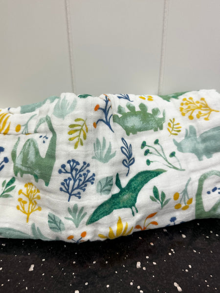 Dino Roar Classic Muslin Changing Pad Cover