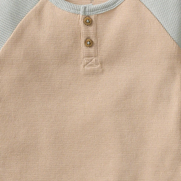 Organic Thermal Boy Tee & Pants Set • Blue Gray