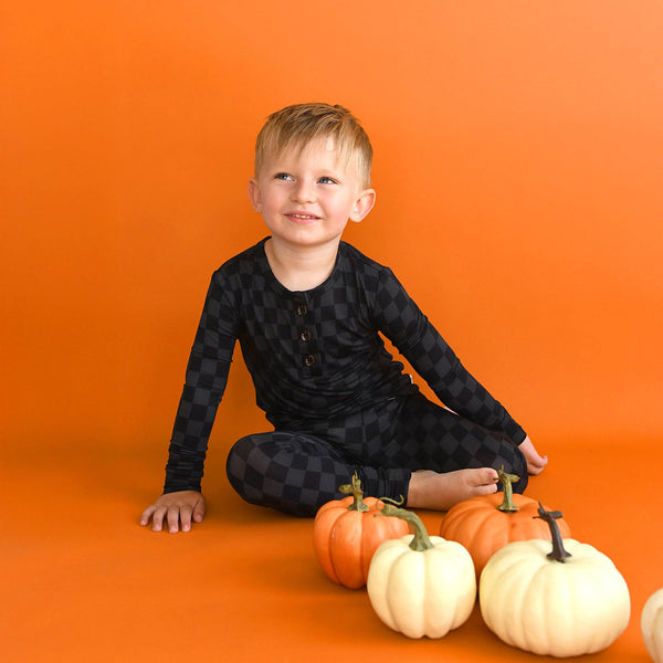 Frankie TWO PIECE Bamboo Halloween Checks Outfit