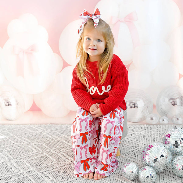Love Red SWEATER Valentines Baby Toddler Kids Clothing Top
