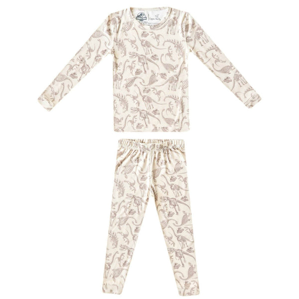 2pc Long Sleeve Pajama Set - Jurassic Park Fossils