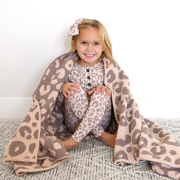 Amari Leopard RUFFLE TWO PIECE Bamboo Girls Lounge Set