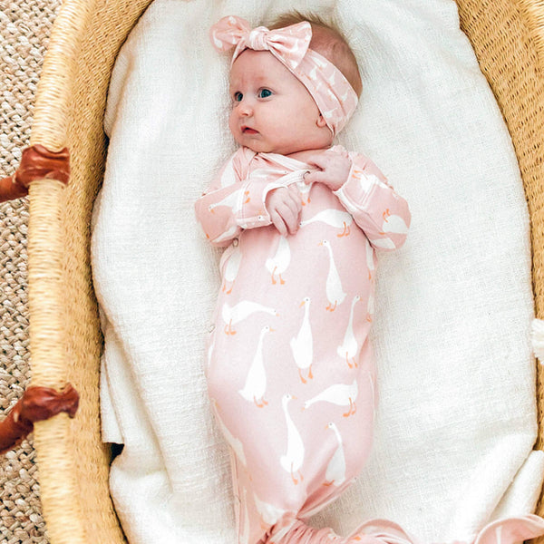 Newborn Knotted Gown - Goosie