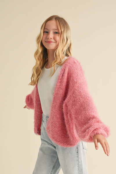 TWEEN KIDS GIRLS BILLOW SLEEVE CARDIGAN (7-14)