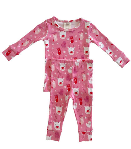 Reindeer Pink / Organic 2-Piece Set