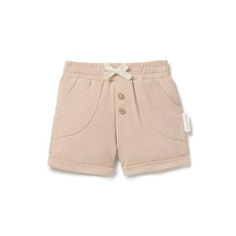 Taupe Rib Shorts