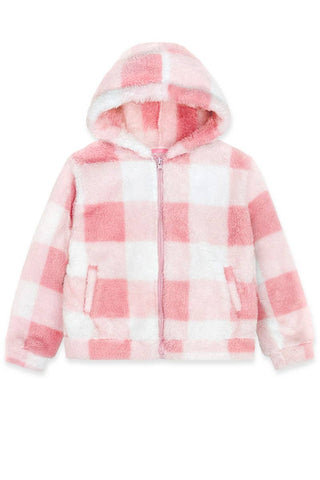 Toddler's Fleece Plaid Hooded Jacket