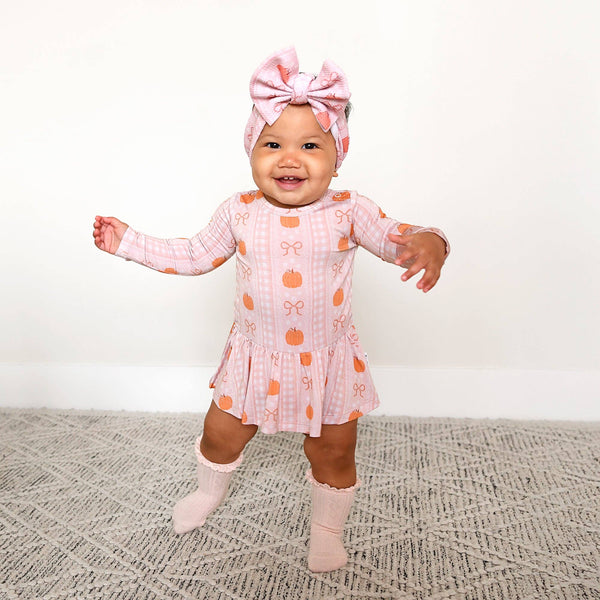 Reagan TUTU Bamboo Pumpkin Baby Dress Outfit