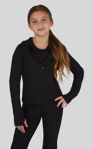 Girls Everyday Full Zip Active Jacket with Hood