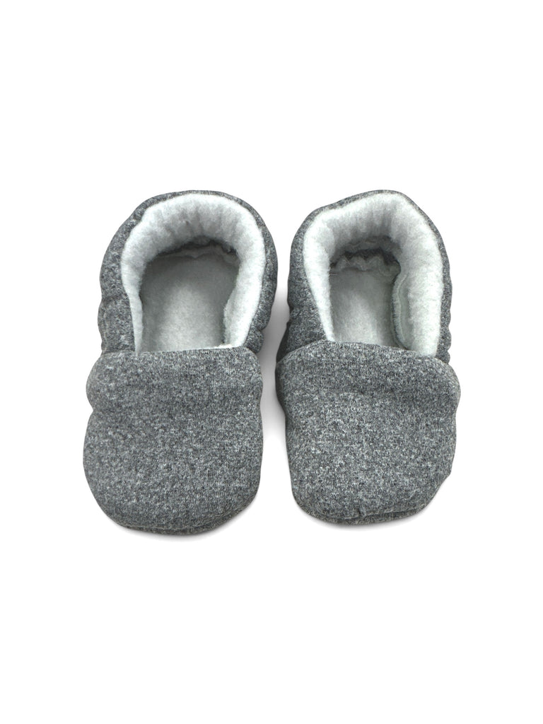Handmade Soft Soled Slippers - Athletic Grey