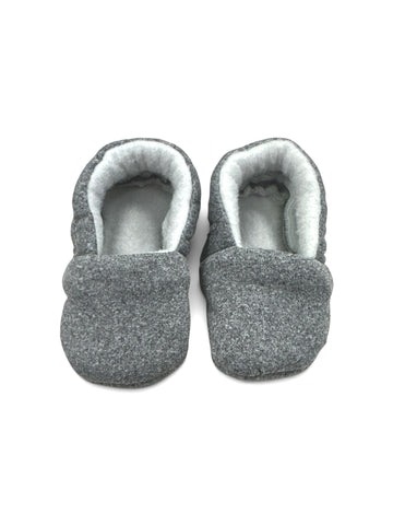 Handmade Soft Soled Slippers - Athletic Grey