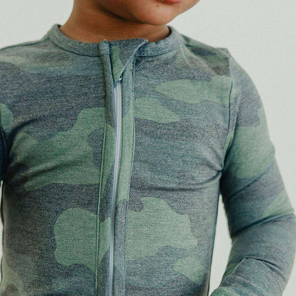 Zip-Up Footie Pajama - Hunter