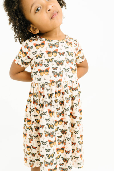 Beautiful Butterflies Bamboo Short Sleeve Dress