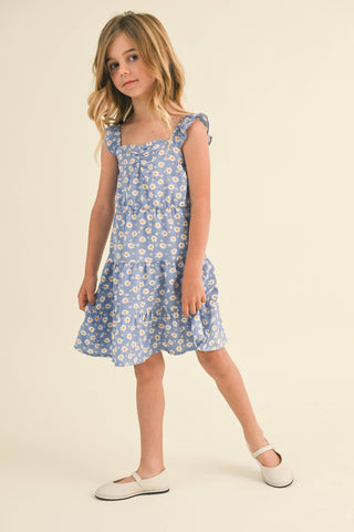 Daisy Ruffle Strap Tiered Dress (4-6X)