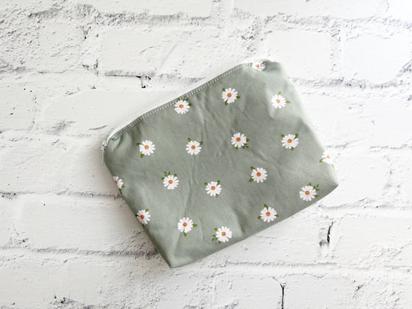 Daisy Small Cosmetics Bag, Make up bag, Toiletry Pouch