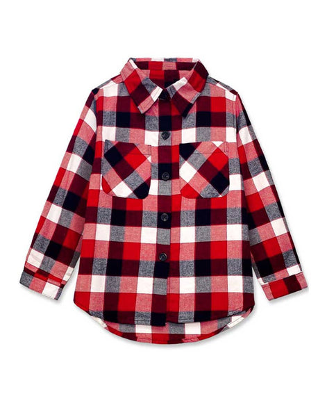 Toddler's Red Flannel Shirt w/ Two Pockets