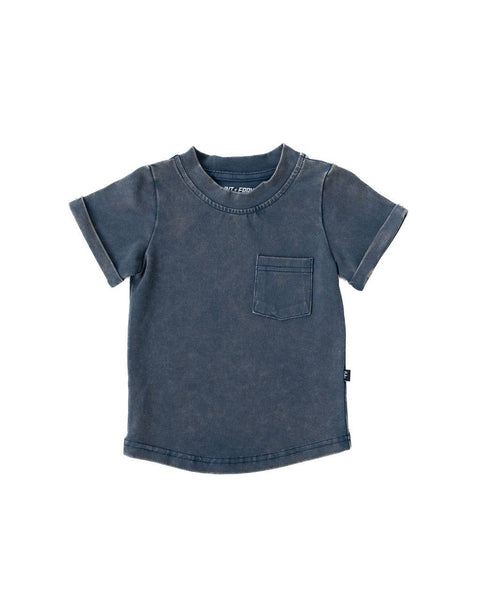 Rainstorm Stonewash Kids Pocket Tee