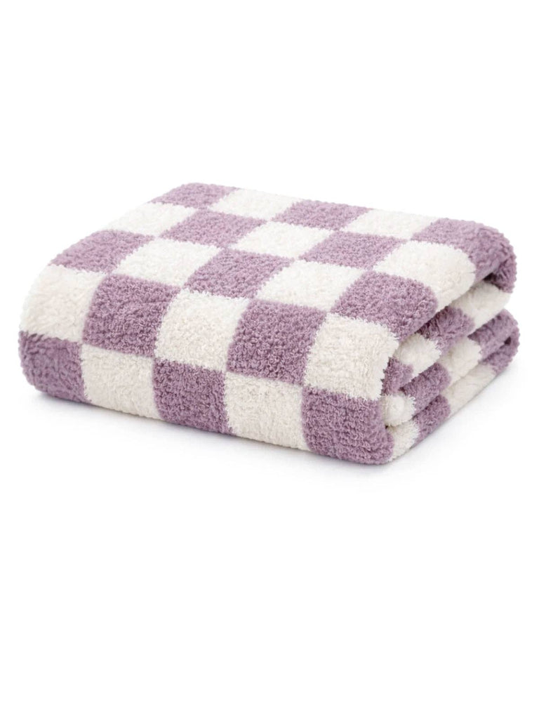 Phufy® Bliss Checkerboard Blanket, Violet