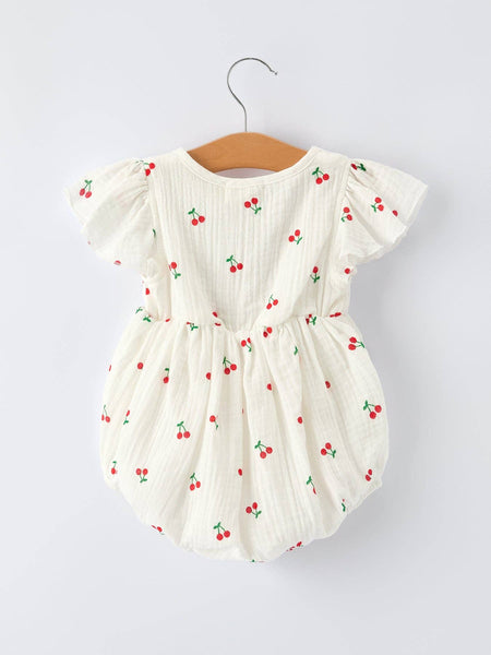 Baby Girl Cherry Romper