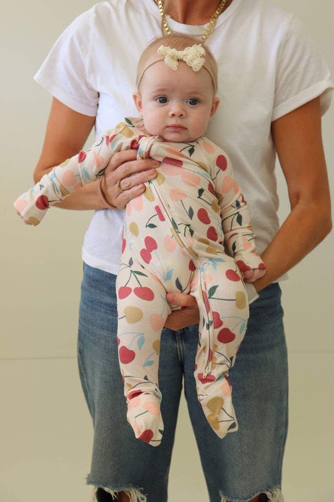 Sweet Cherries Zip Pajamas