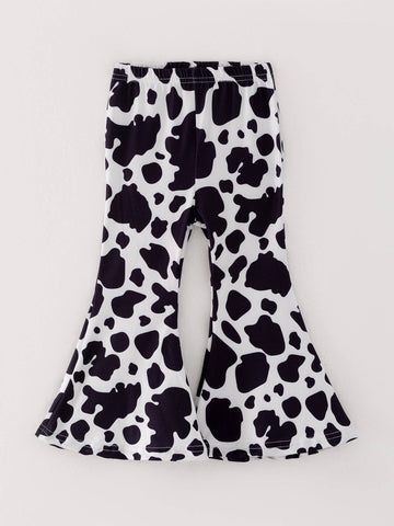 Cow Print Milk Silk Bell Bottoms