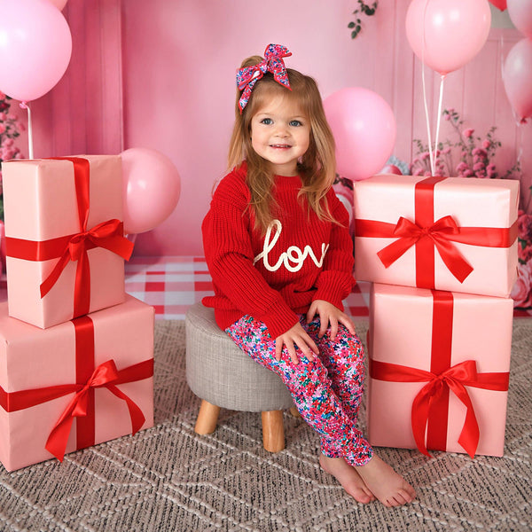 Love Red SWEATER Valentines Baby Toddler Kids Clothing Top