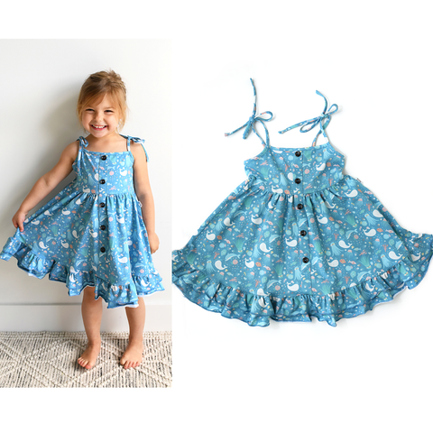 Girls Clothes Dress Tie Twirl Dress  Bree