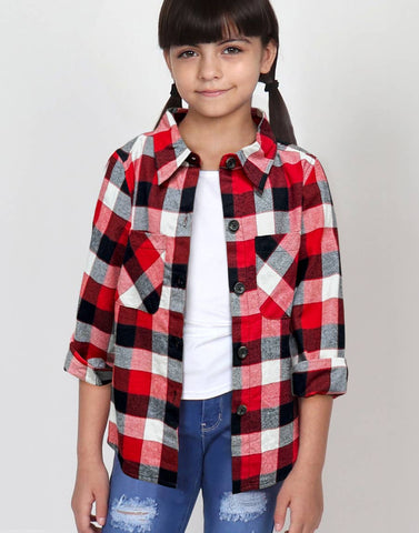 Toddler's Red Flannel Shirt w/ Two Pockets