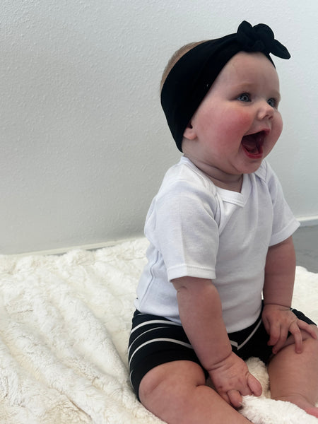 Black Stripe Shorties