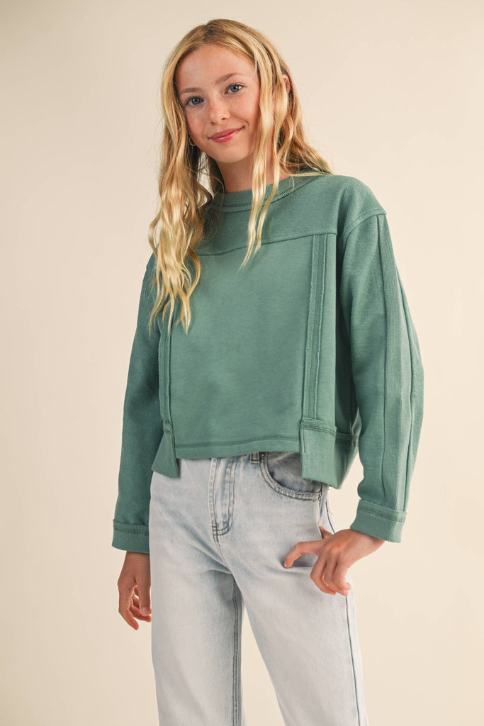 TWEEN KIDS GIRLS CREW NECK SWEATSHIRT (7-14)