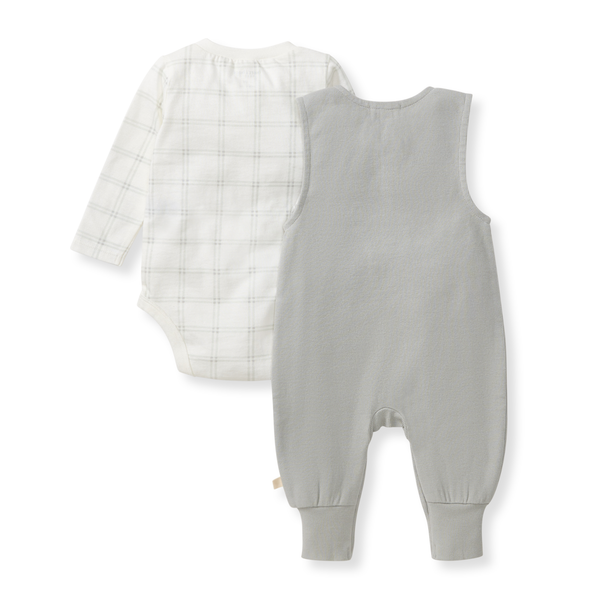 Plaid Infant Boy Jumpsuit & Bodysuit Set