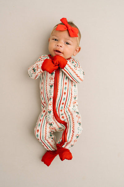 Christmas Dainty Bow Bamboo Sleeper