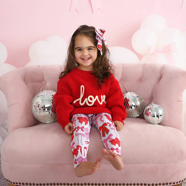 Love Red SWEATER Valentines Baby Toddler Kids Clothing Top