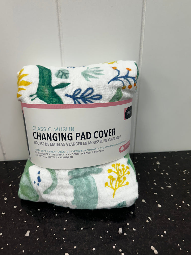 Dino Roar Classic Muslin Changing Pad Cover